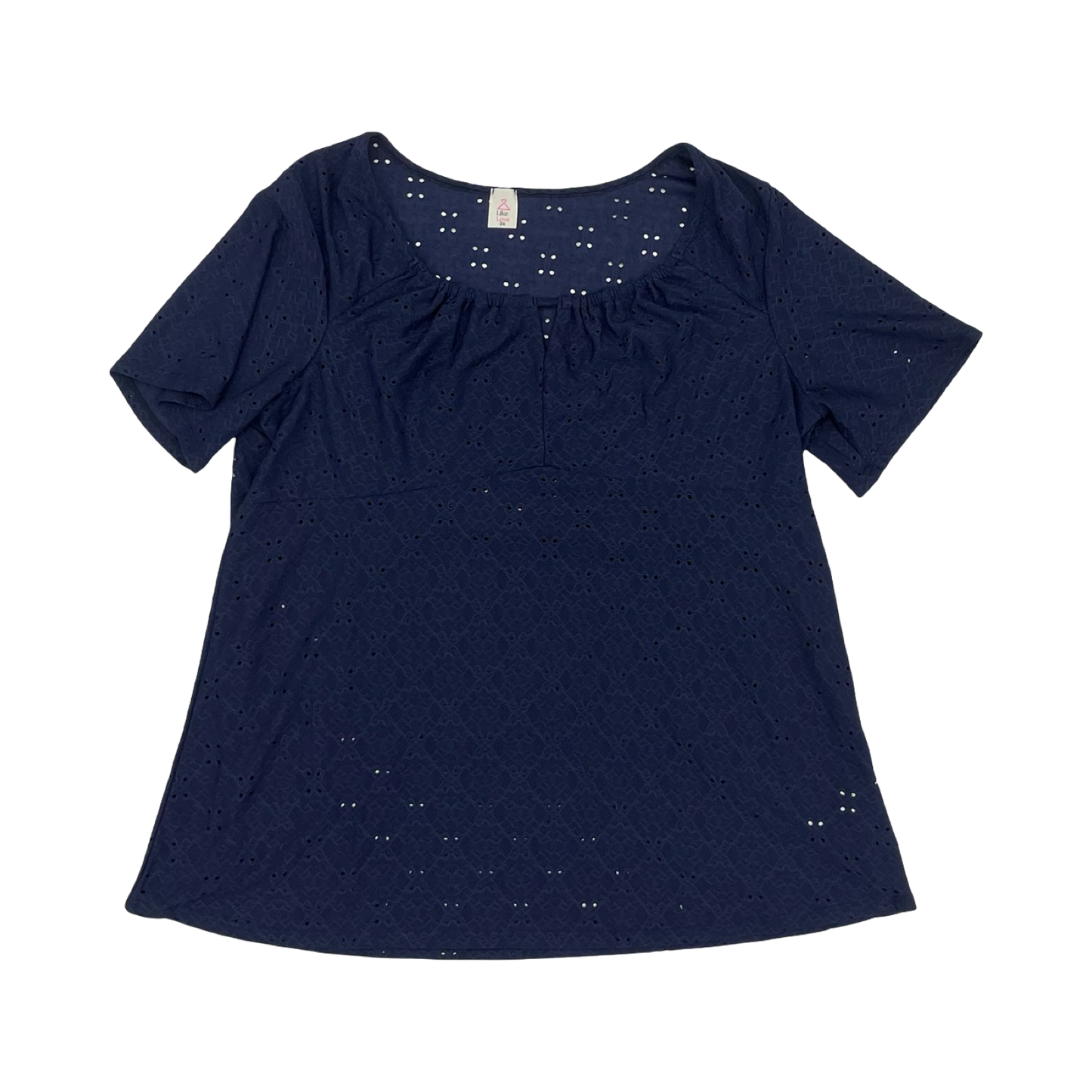 Blouse Ss By Like Love In Navy, Size:2X