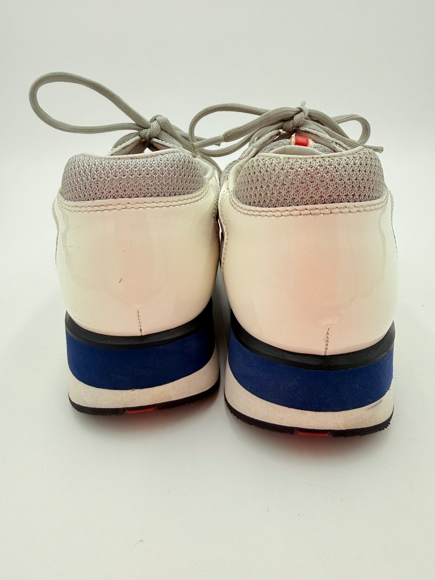 Shoes Luxury Designer By Prada In White, Size:8.5