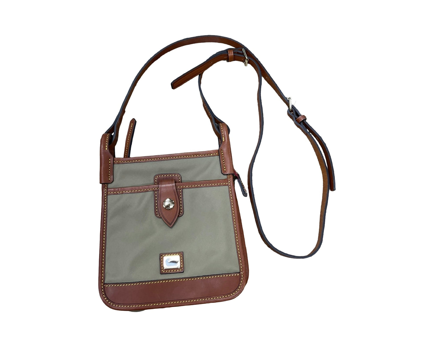 Crossbody Designer By Dooney And Bourke In Brown & Green, Size:Small