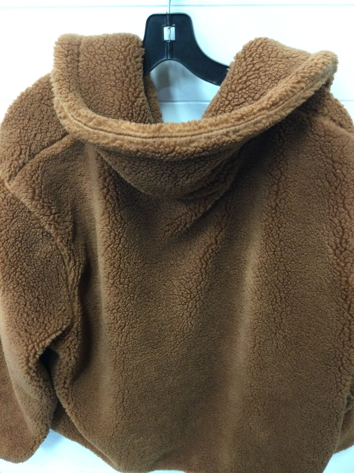 Coat Faux Fur & Sherpa By Gap In Brown, Size:1X