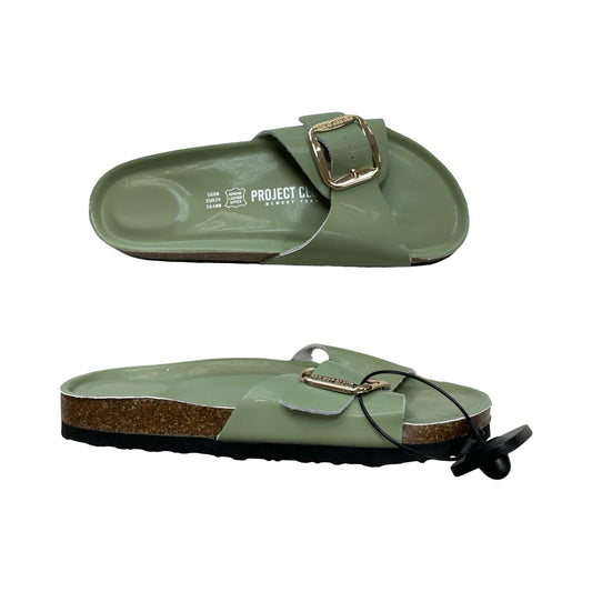 Sandals Flats By Cmc In Green, Size:8