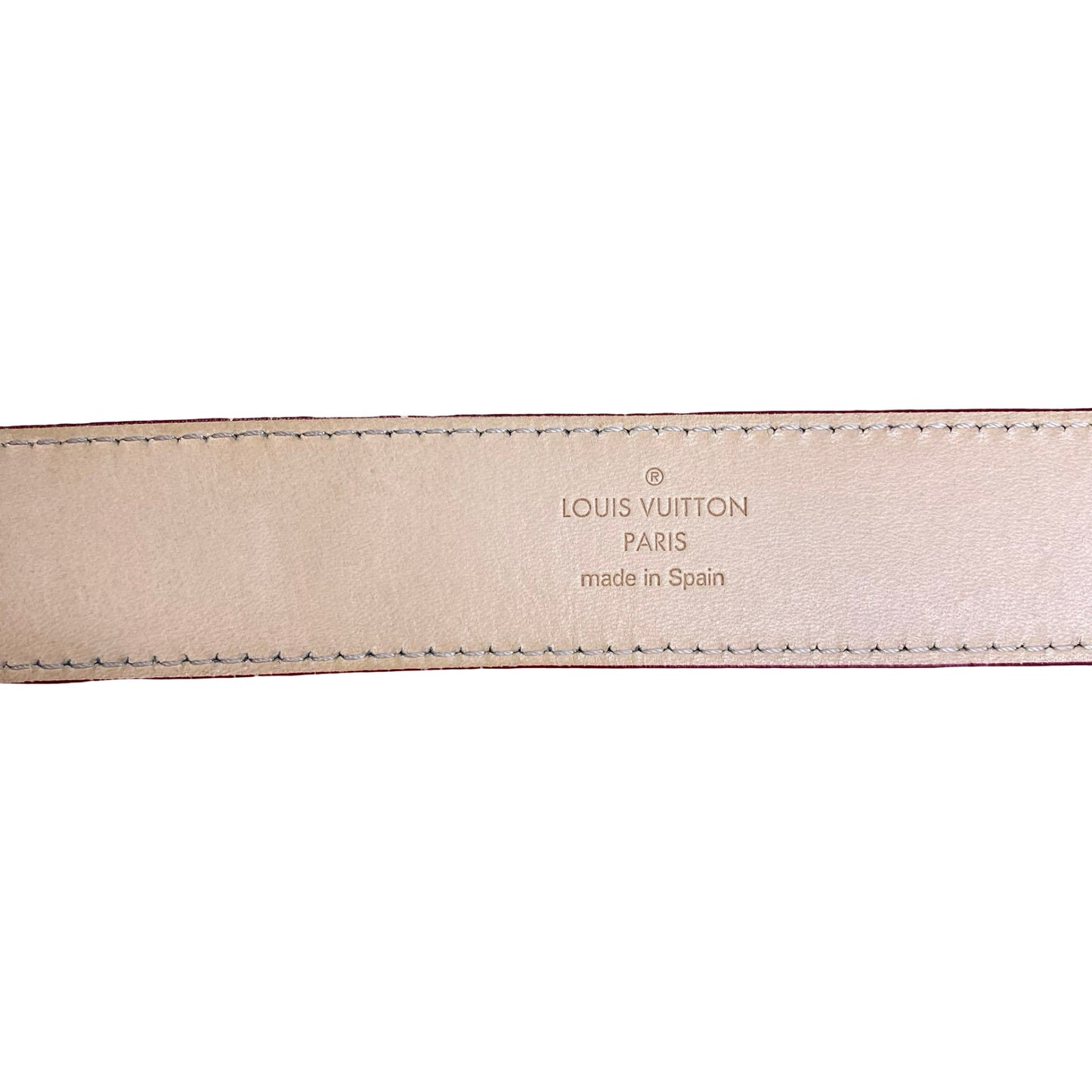 Belt Luxury Designer By Louis Vuitton In Vernis Red, Size: 90