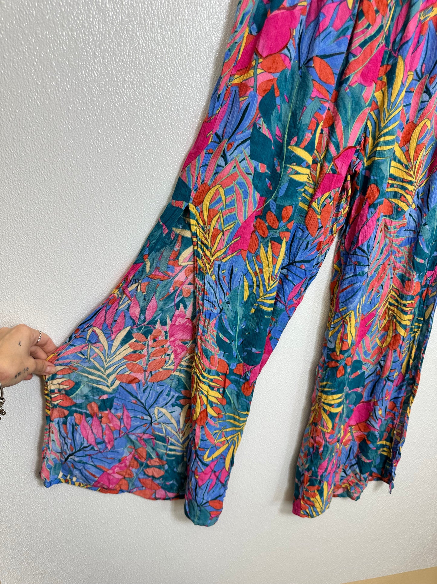 Pants Lounge By Kona Sol In Floral Print, Size: M