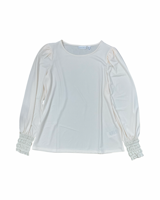 Top Ls By Susan Graver In Cream, Size:S