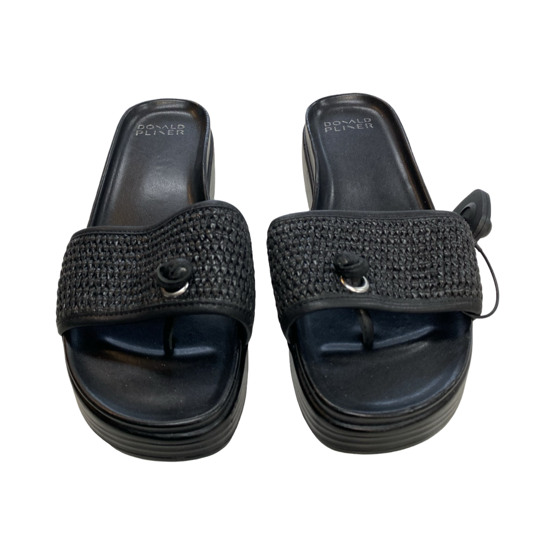 Sandals Heels Block By Donald Pliner In Black, Size:10