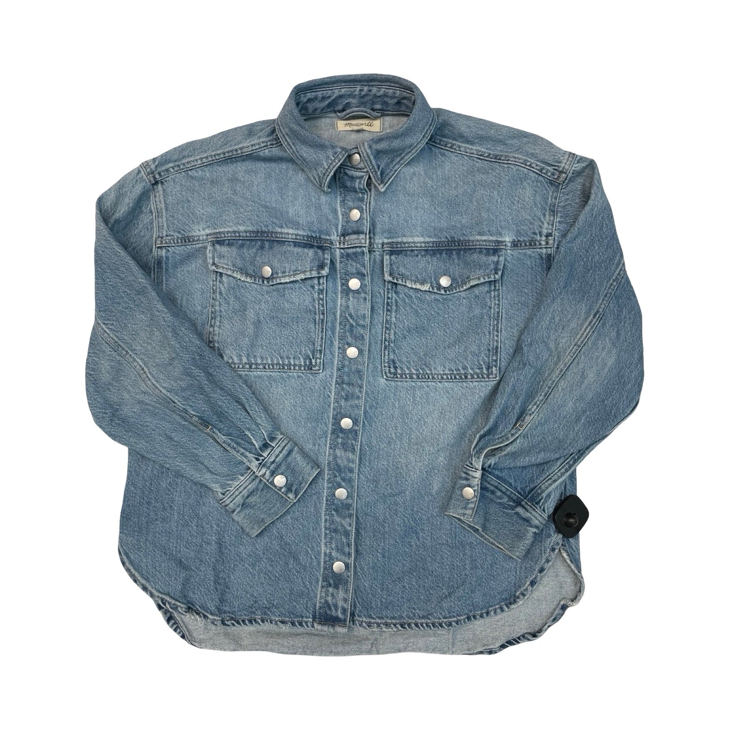 Jacket Denim By Madewell In Blue Denim, Size:M