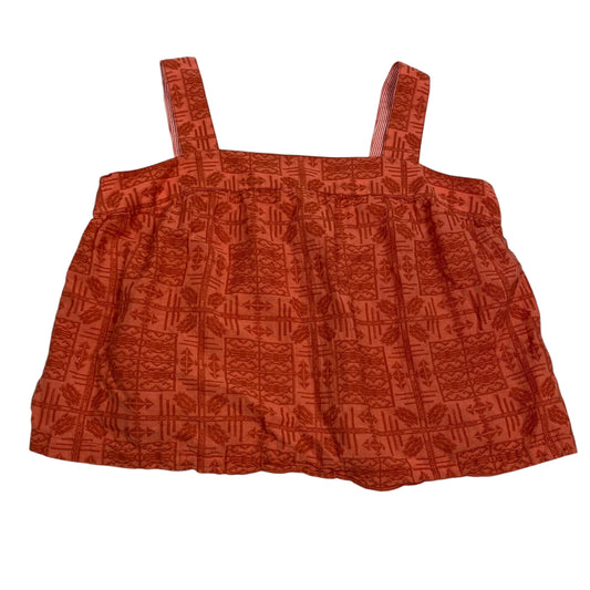 Top Sleeveless By Anthropologie In Orange, Size:Xl