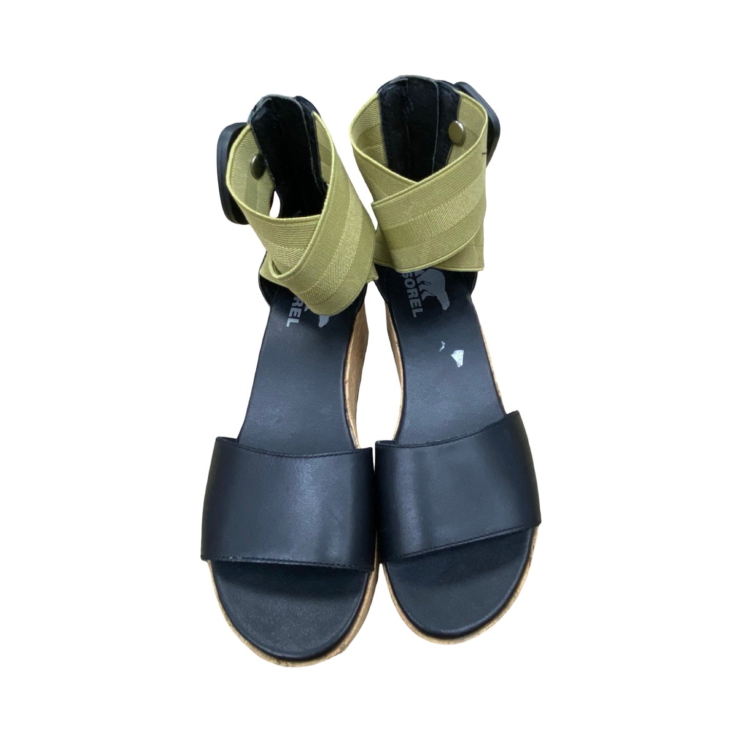 Sandals Designer By Sorel In Black & Green, Size:8