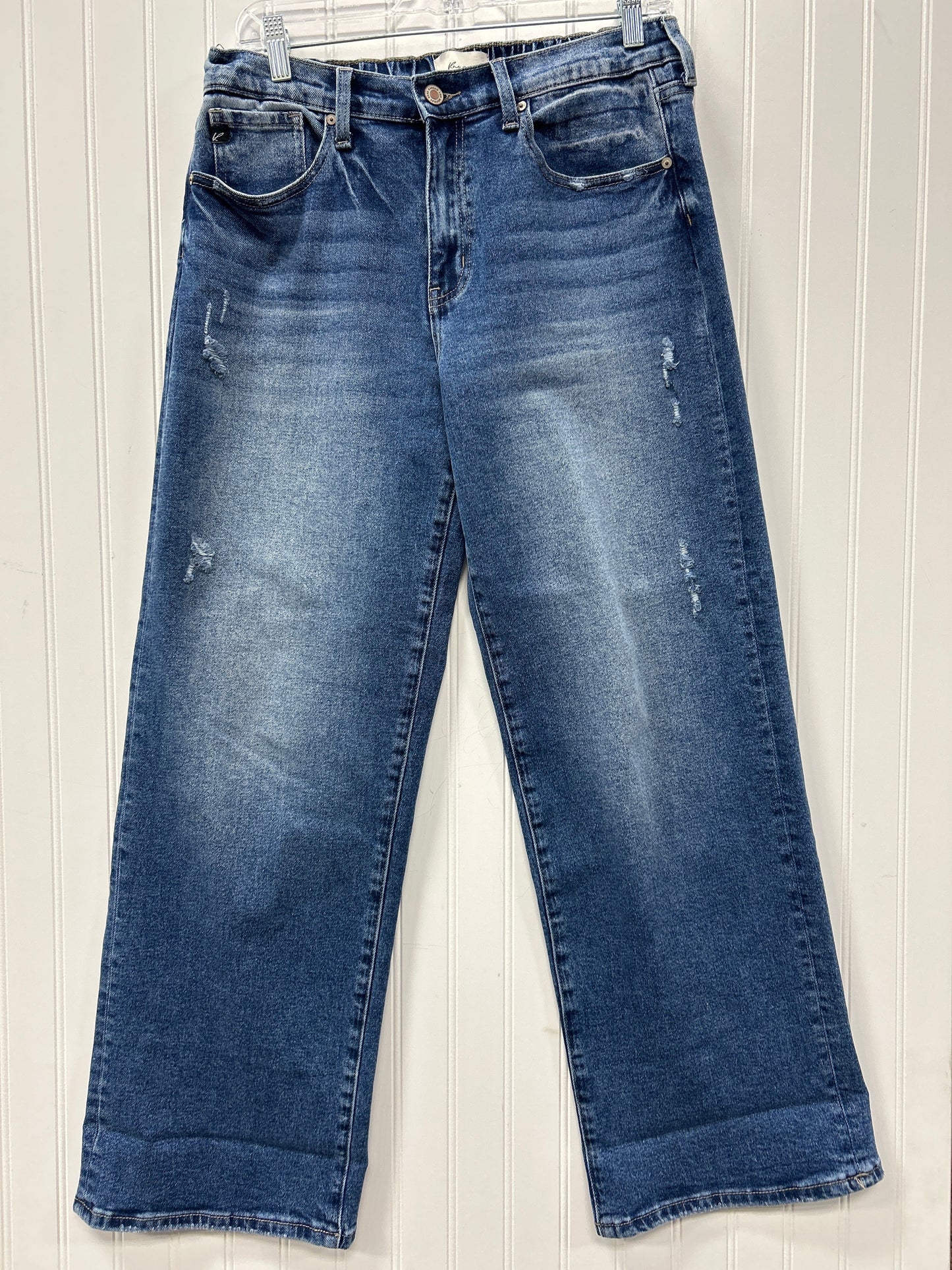 Jeans Wide Leg By Kancan In Blue Denim, Size:0