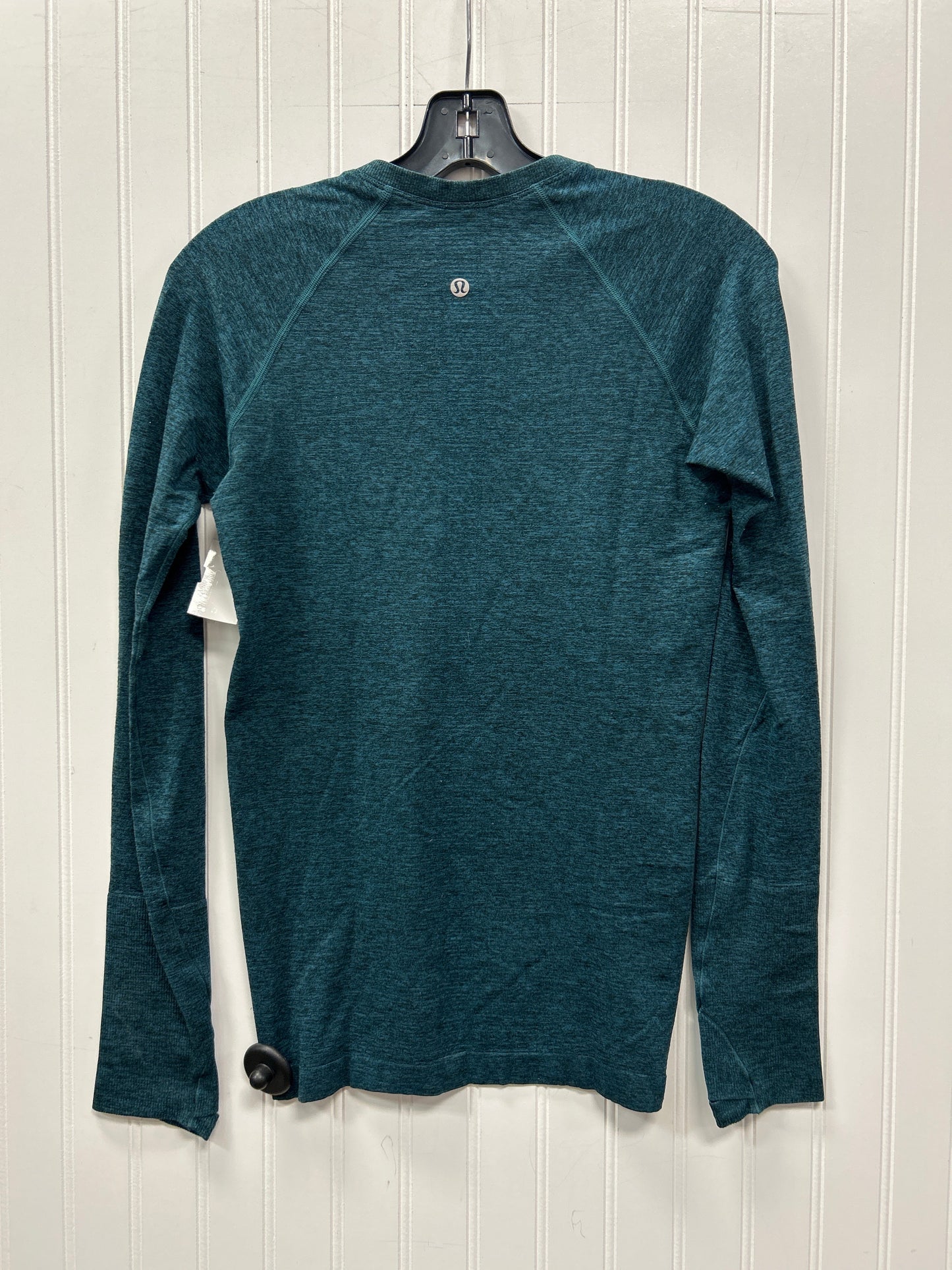 Athletic Top Ls Crewneck By Lululemon In Teal, Size:4