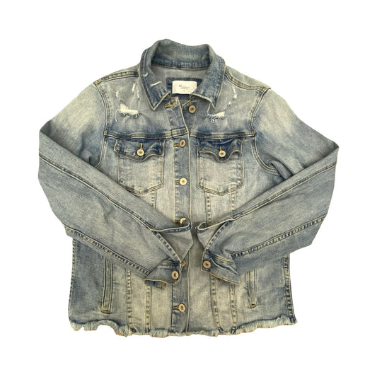 Jacket Denim By Kancan In Blue Denim, Size:M
