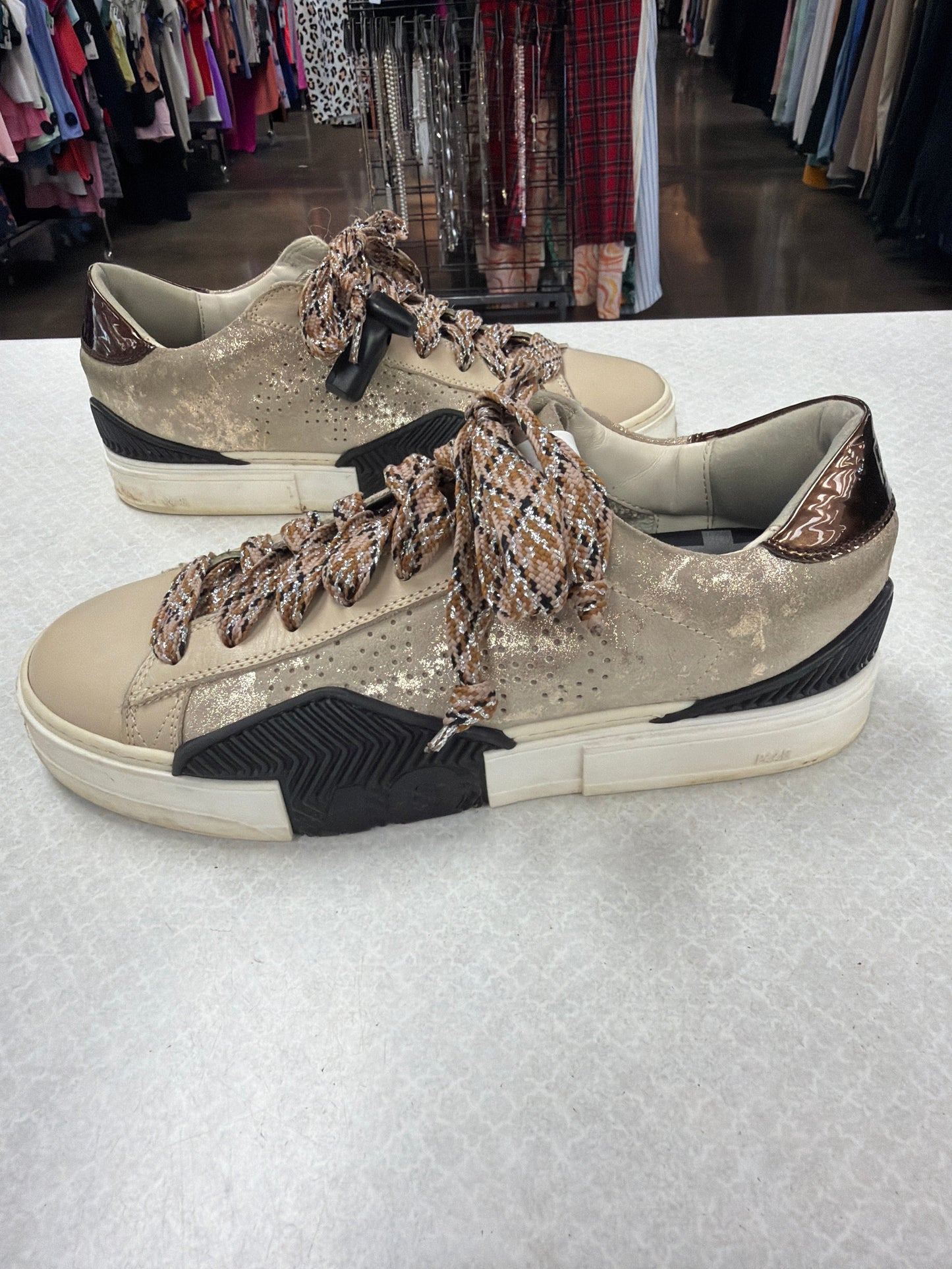Shoes Sneakers By P448 In Brown & Tan, Size:9
