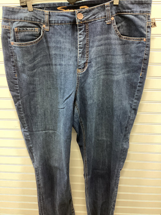 Jeans Straight By Seven 7 In Blue Denim, Size:18
