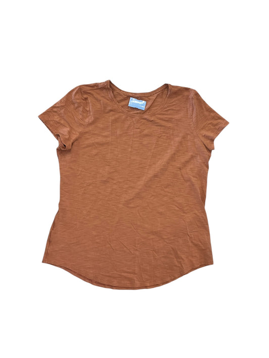 Athletic Top Ss By Lululemon In Orange, Size:M