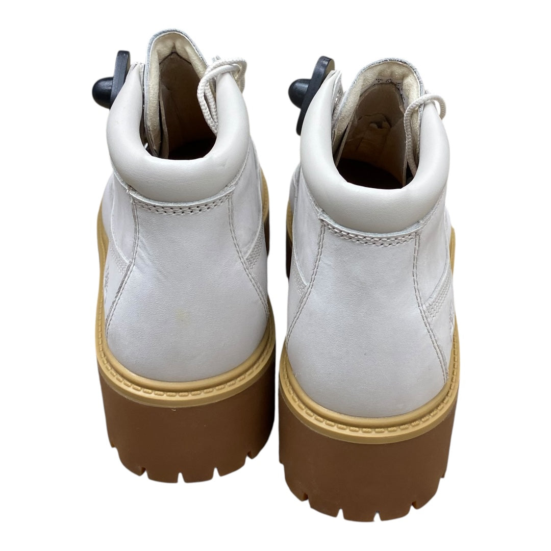 Boots Ankle Flats By Timberland In Ivory, Size:10