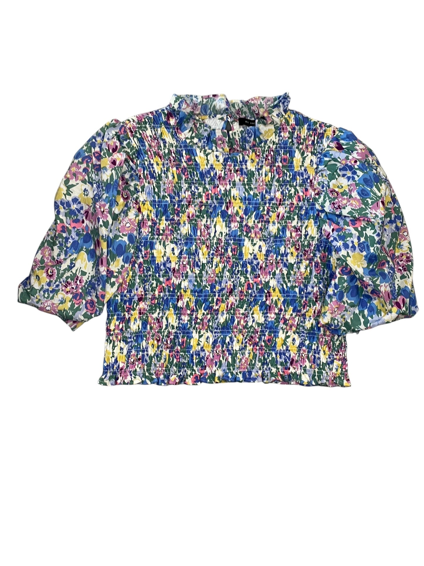 Blouse 3/4 Sleeve By En Saison In Floral Print, Size:S