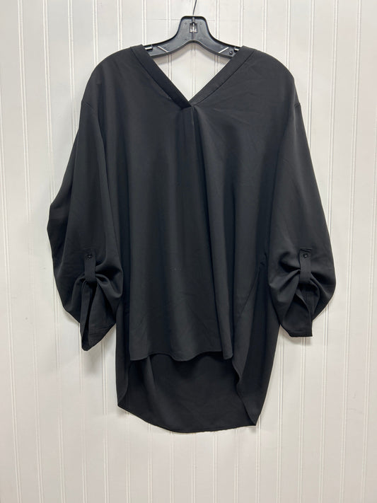 Top Ls By Anne Klein In Black, Size:Xl