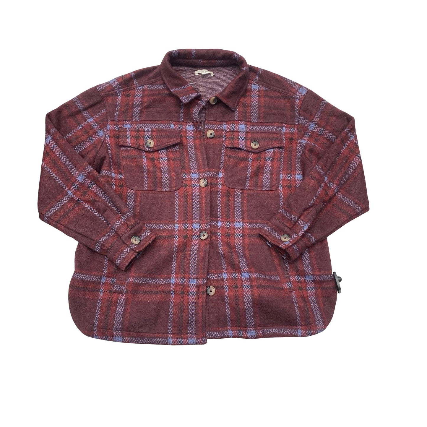 Jacket Shirt By Maurices In Plaid Pattern, Size:1