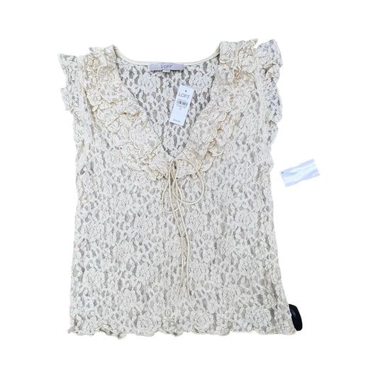 Top Ss By Loft In Cream, Size:M