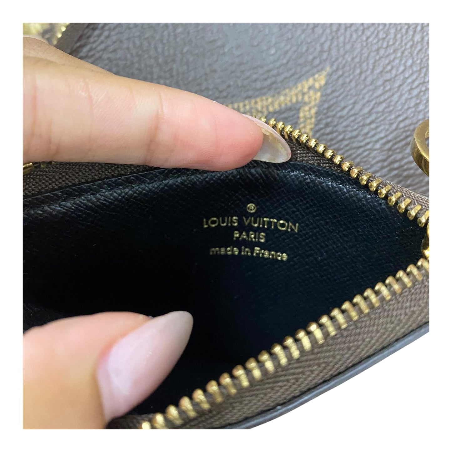 Wallet Luxury Designer By Louis Vuitton In Brown & Gold, Size:Large