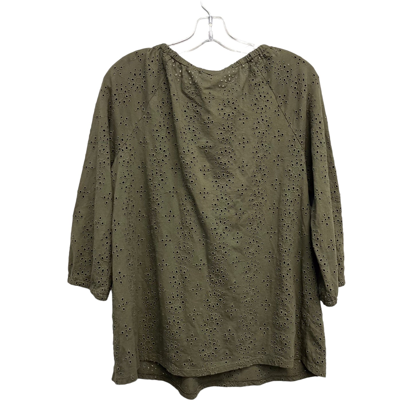 Top 3/4 Sleeve By J. Jill In Green, Size:M