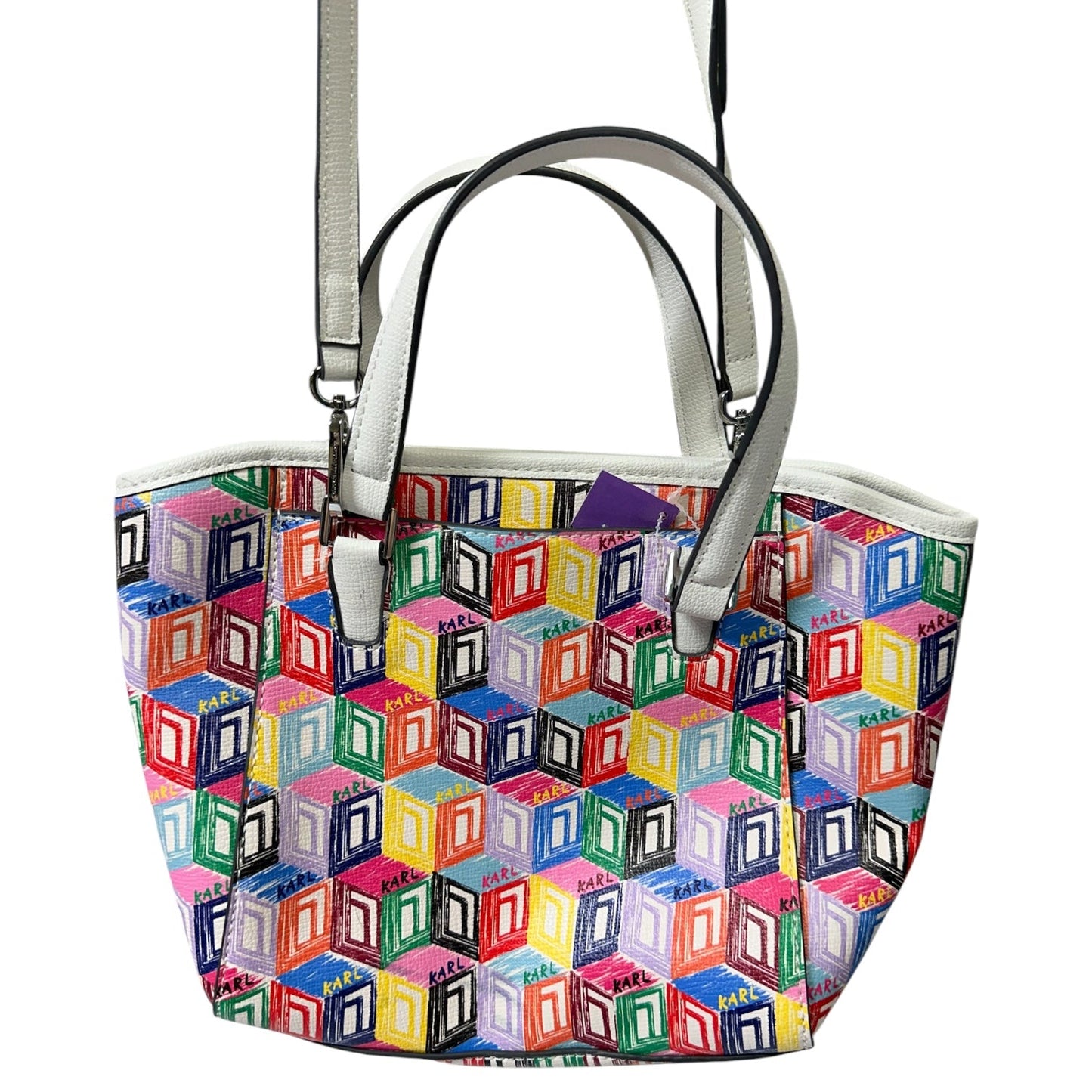 Handbag Designer By Karl Lagerfeld In Multi, Size:Medium