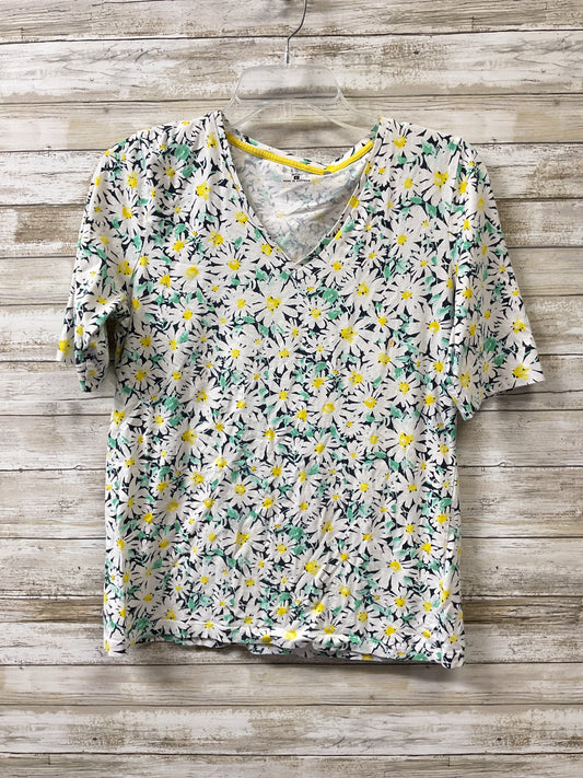 Top Ss Basic By Jones New York In Blue & Yellow, Size:L