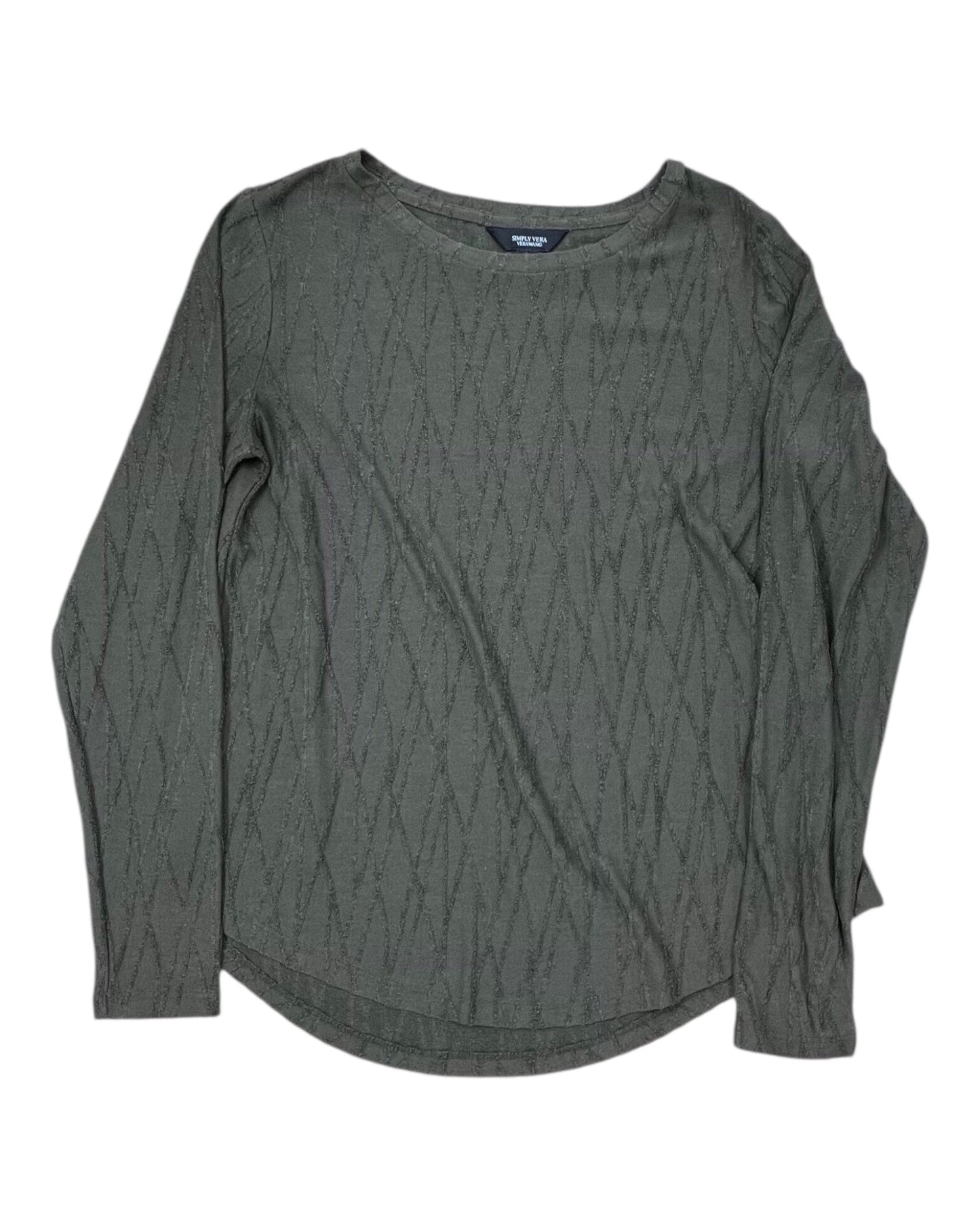 Top Ls By Simply Vera In Green, Size:M