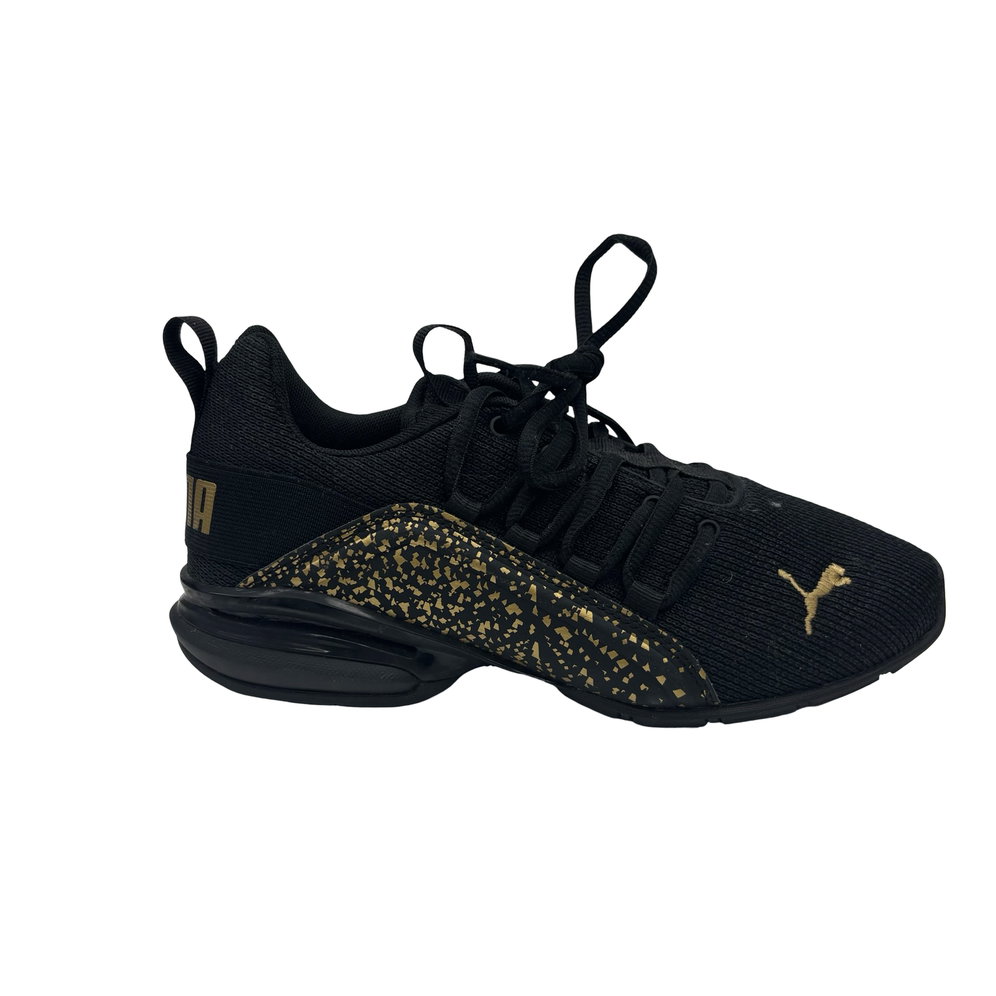 Shoes Athletic By Puma In Black & Gold, Size:6.5