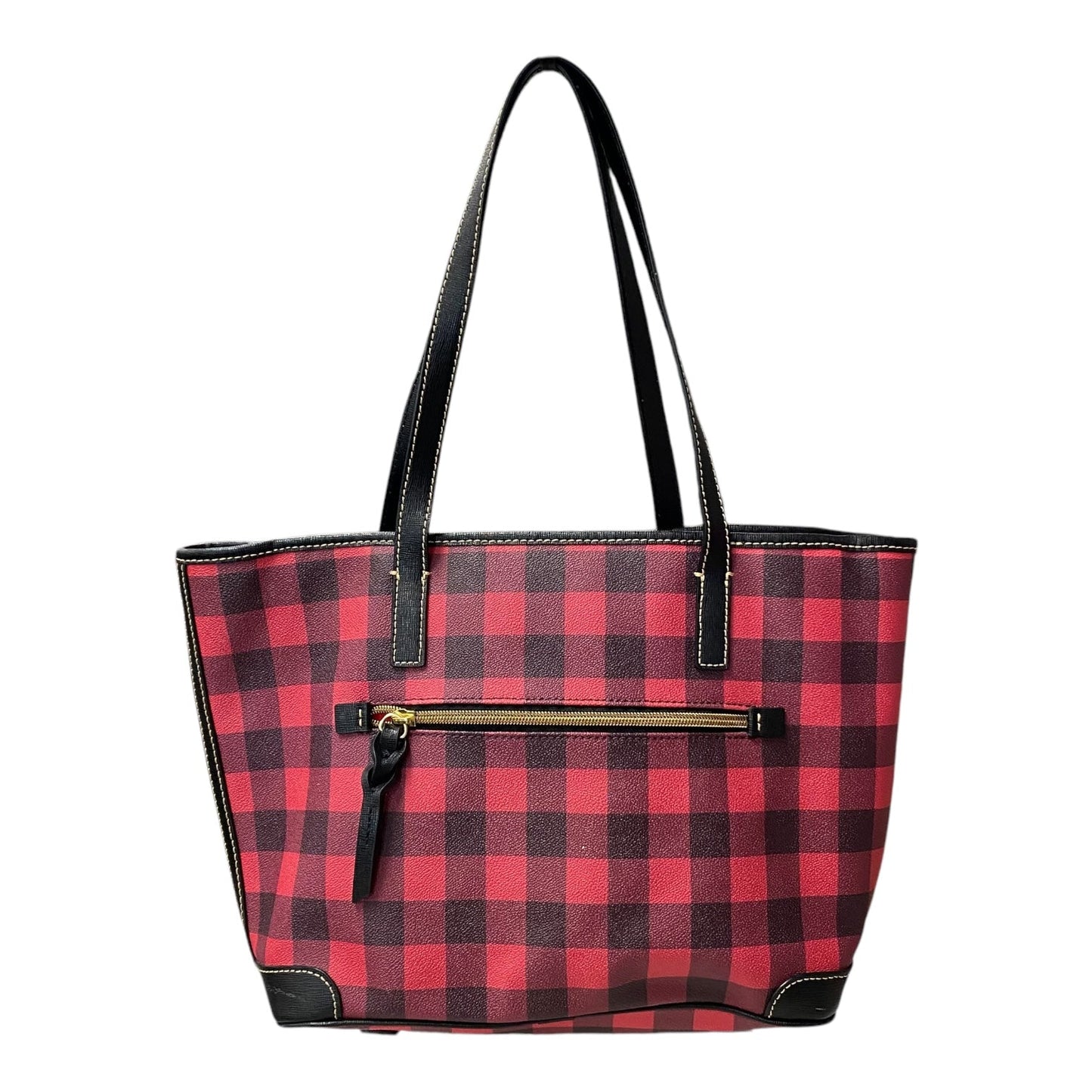 Handbag Designer By Dooney And Bourke In Plaid Pattern, Size:Medium