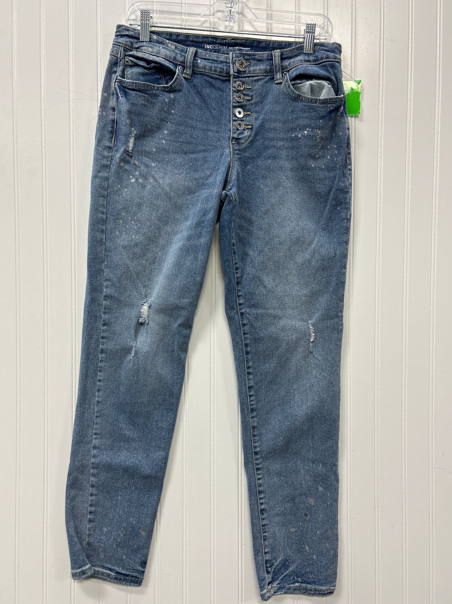 Jeans Skinny By Inc In Blue Denim, Size:8