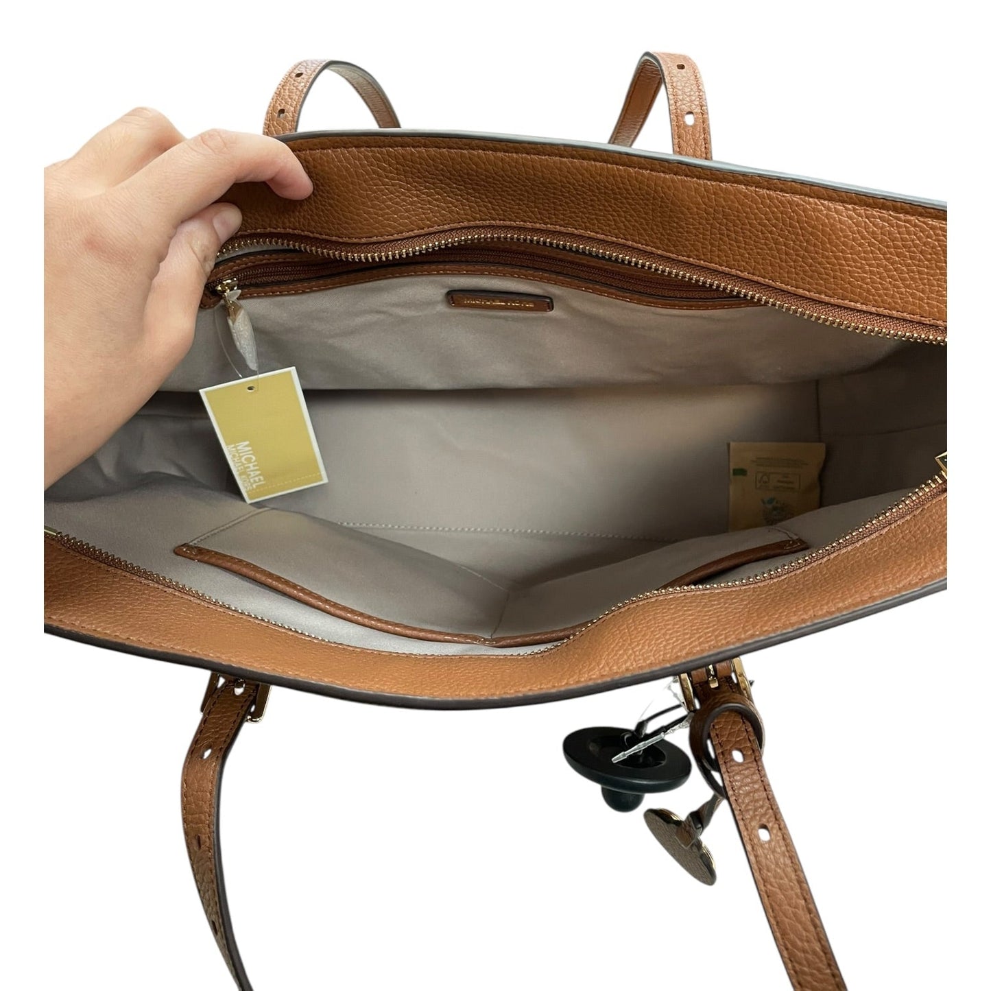 Handbag Designer By Michael Kors In Brown, Size:Large