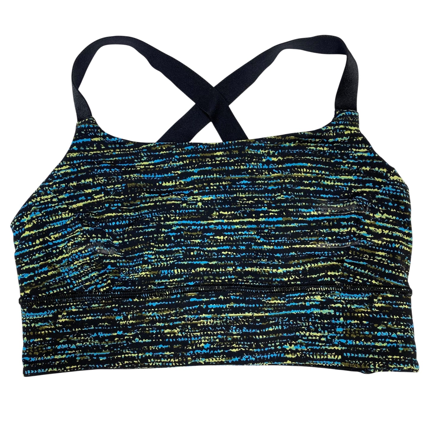 Athletic Bra By Lululemon In Black & Green, Size:S