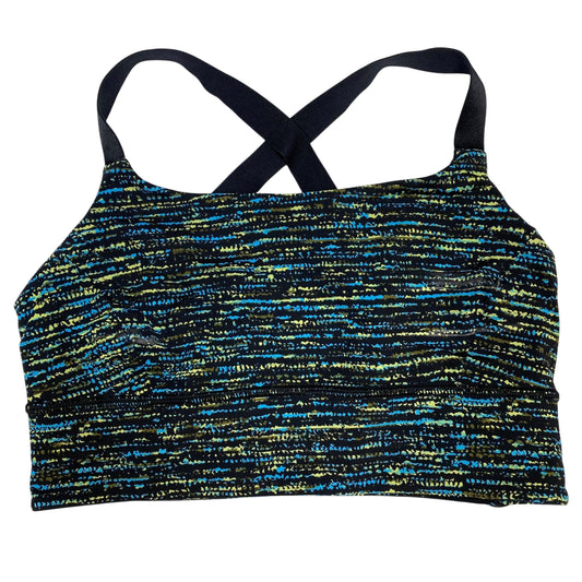Athletic Bra By Lululemon In Black & Green, Size:S