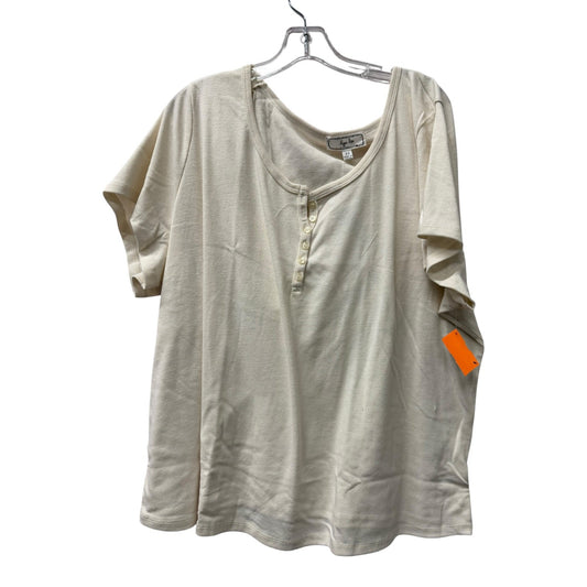 Top Ss By Hippie Rose In cream, Size:4X