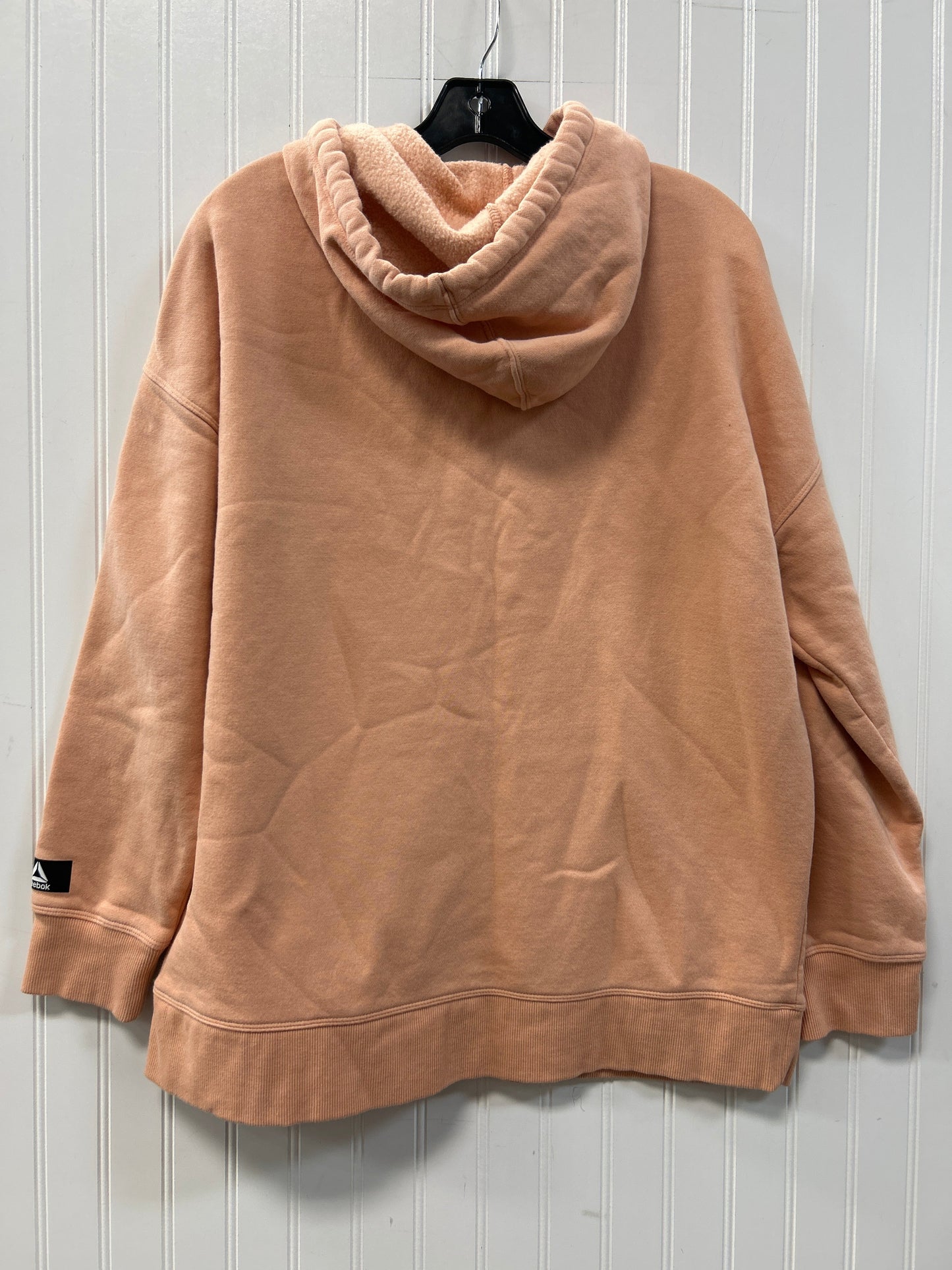 Sweatshirt Hoodie By Reebok In Coral, Size:L