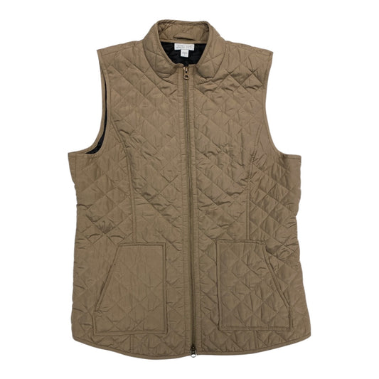 Vest Puffer & Quilted By J. Jill In Tan, Size:M