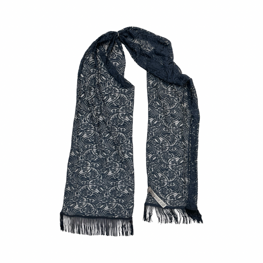 Scarf Long By Chicos In Navy
