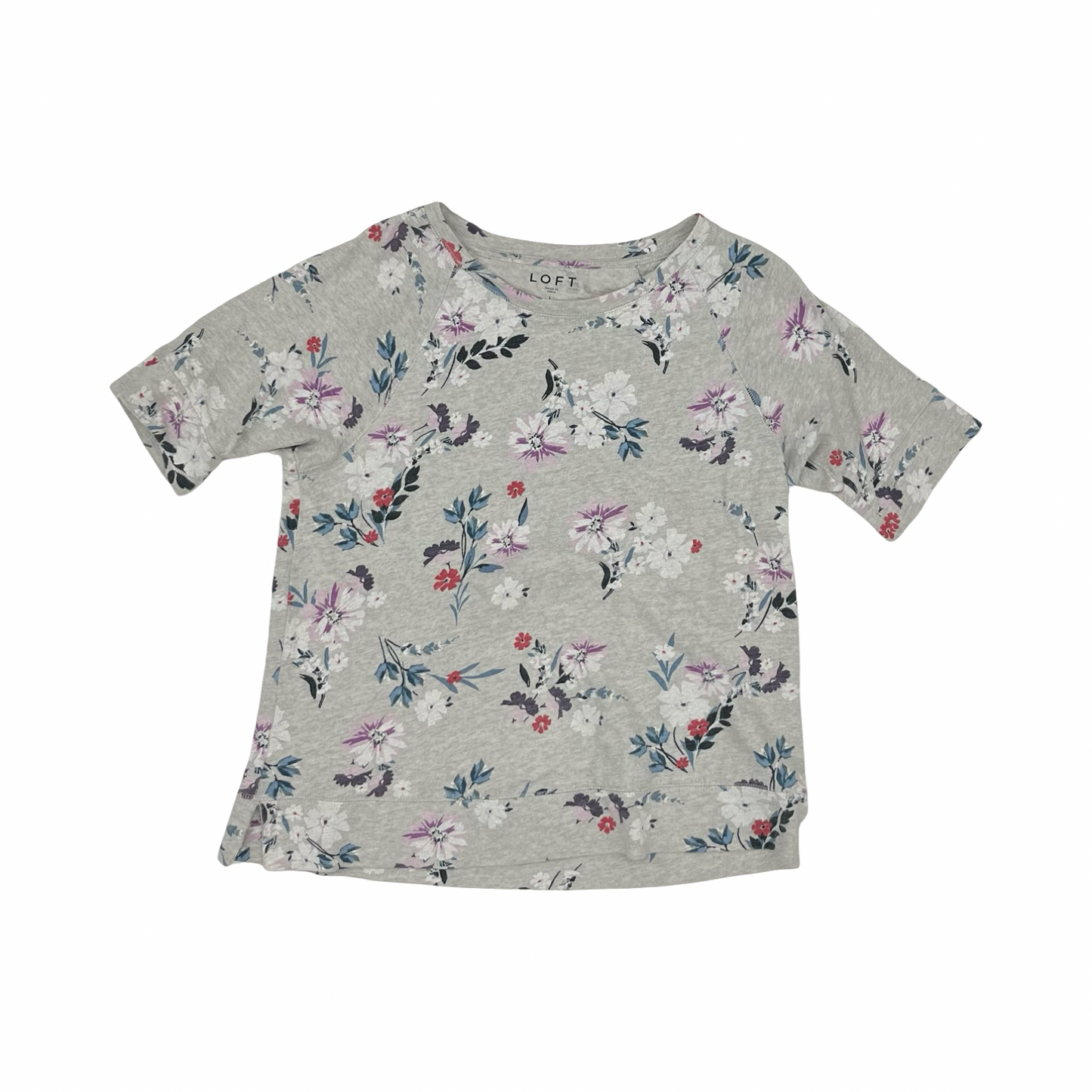 Top Ss By Loft In Grey, Size:L