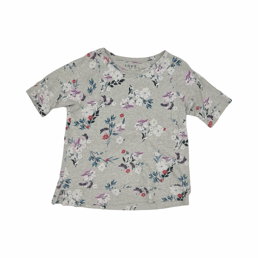 Top Ss By Loft In Grey, Size:L