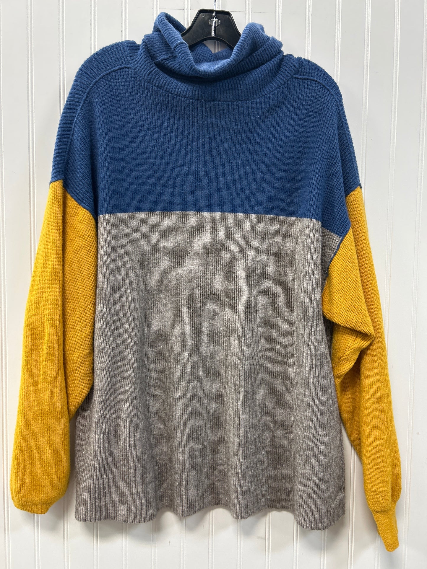 Sweater By Free People In Blue & Yellow, Size:M