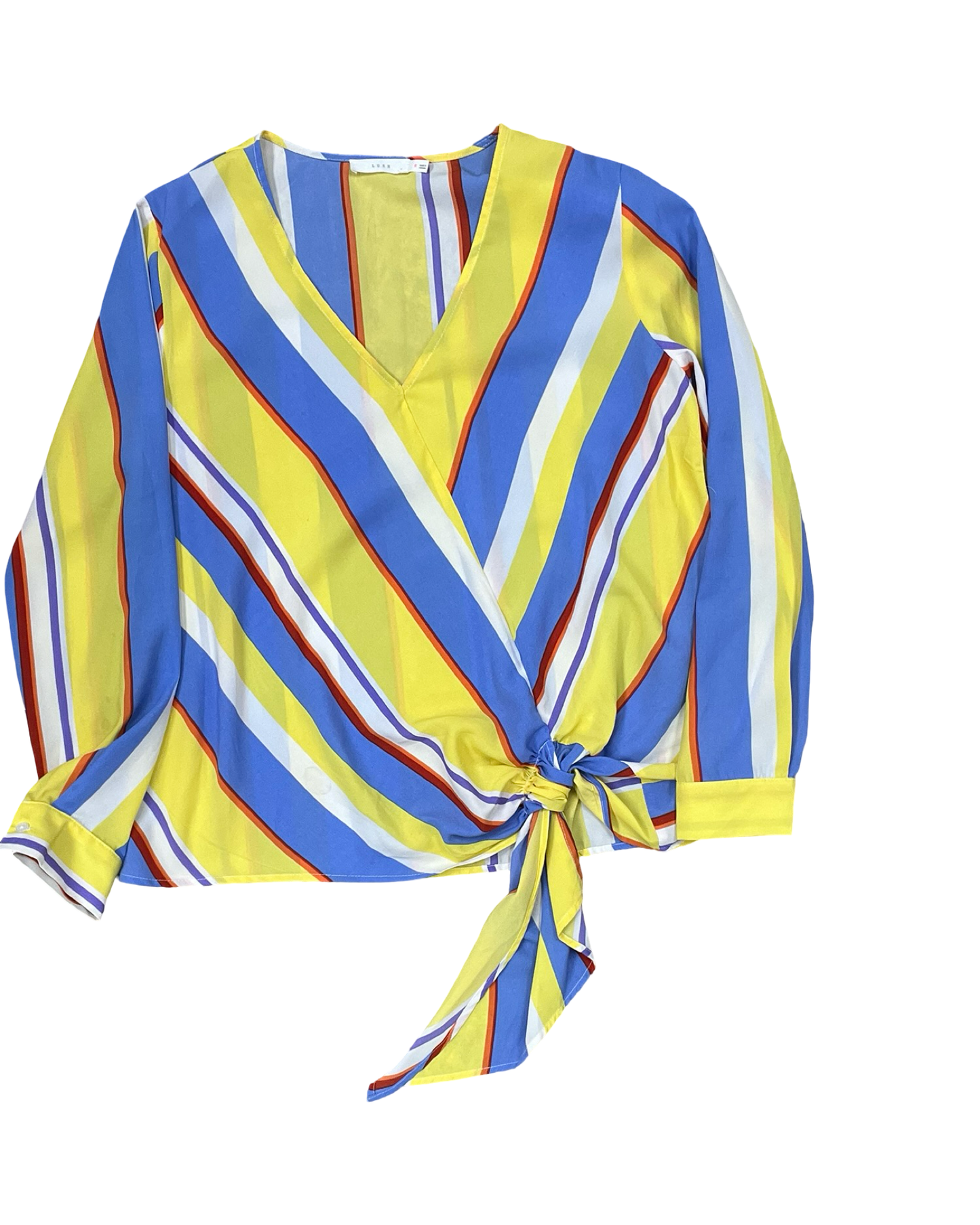 Top Ls By Lush In Blue & Yellow, Size:M