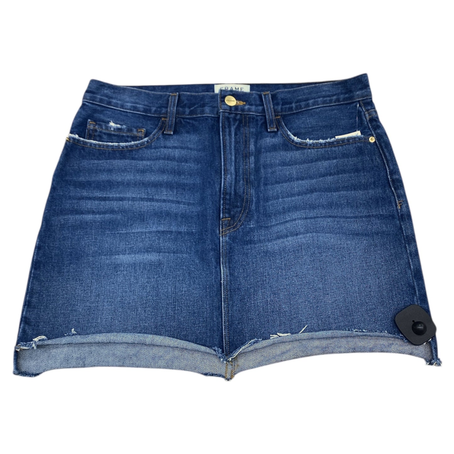 Skirt Mini & Short By Frame In Blue Denim, Size:10