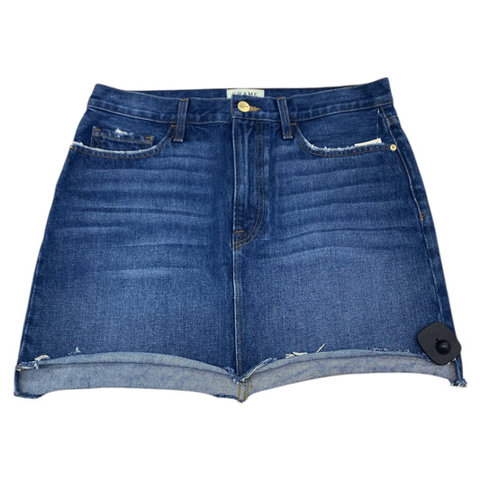 Skirt Mini & Short By Frame In Blue Denim, Size:10