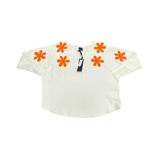 Sweater By Aaeda In Orange & White, Size:L