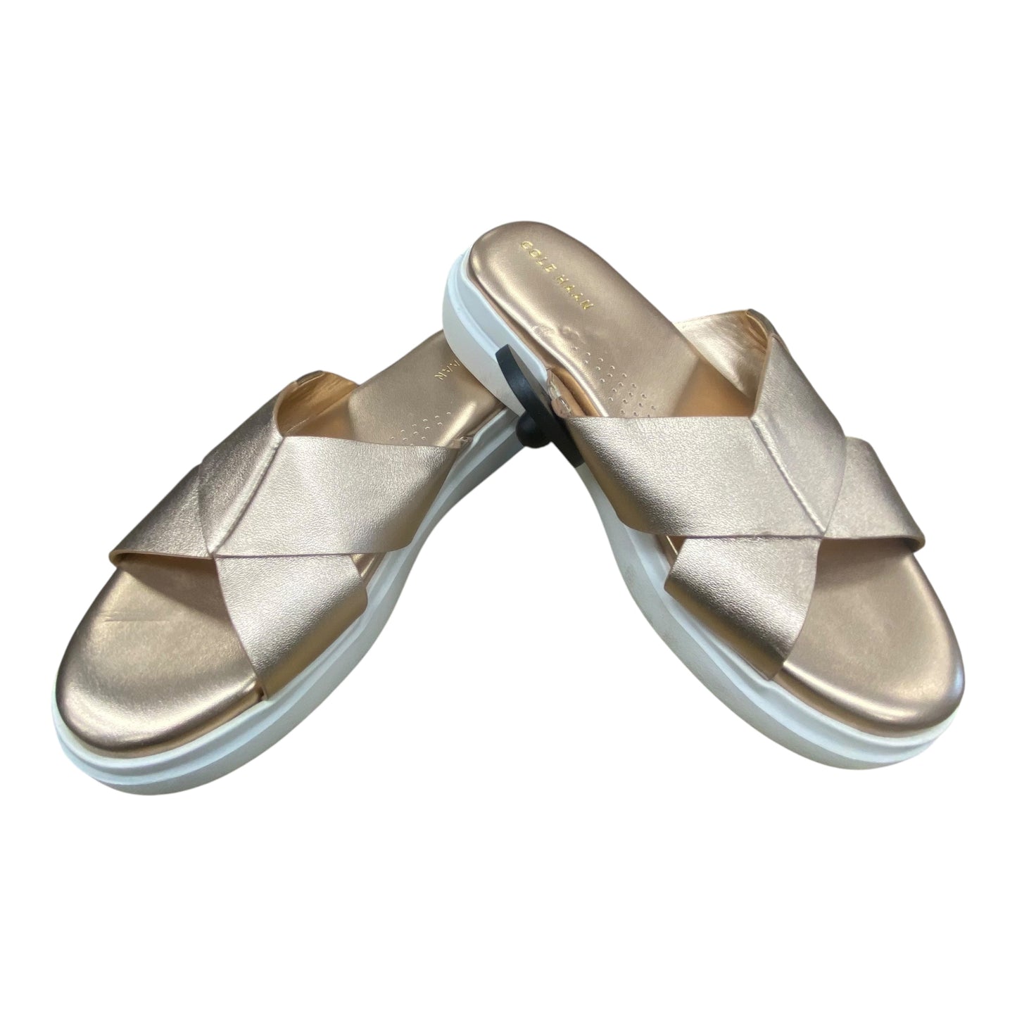 Sandals Flats By Cole-Haan In Rose Gold, Size:7.5