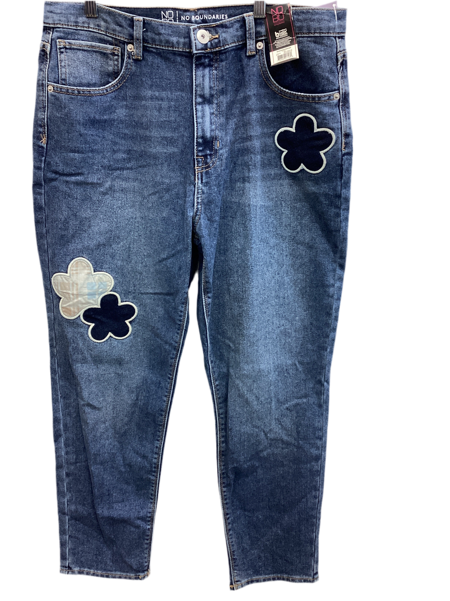 Jeans Skinny By No Boundaries In Blue Denim, Size:16