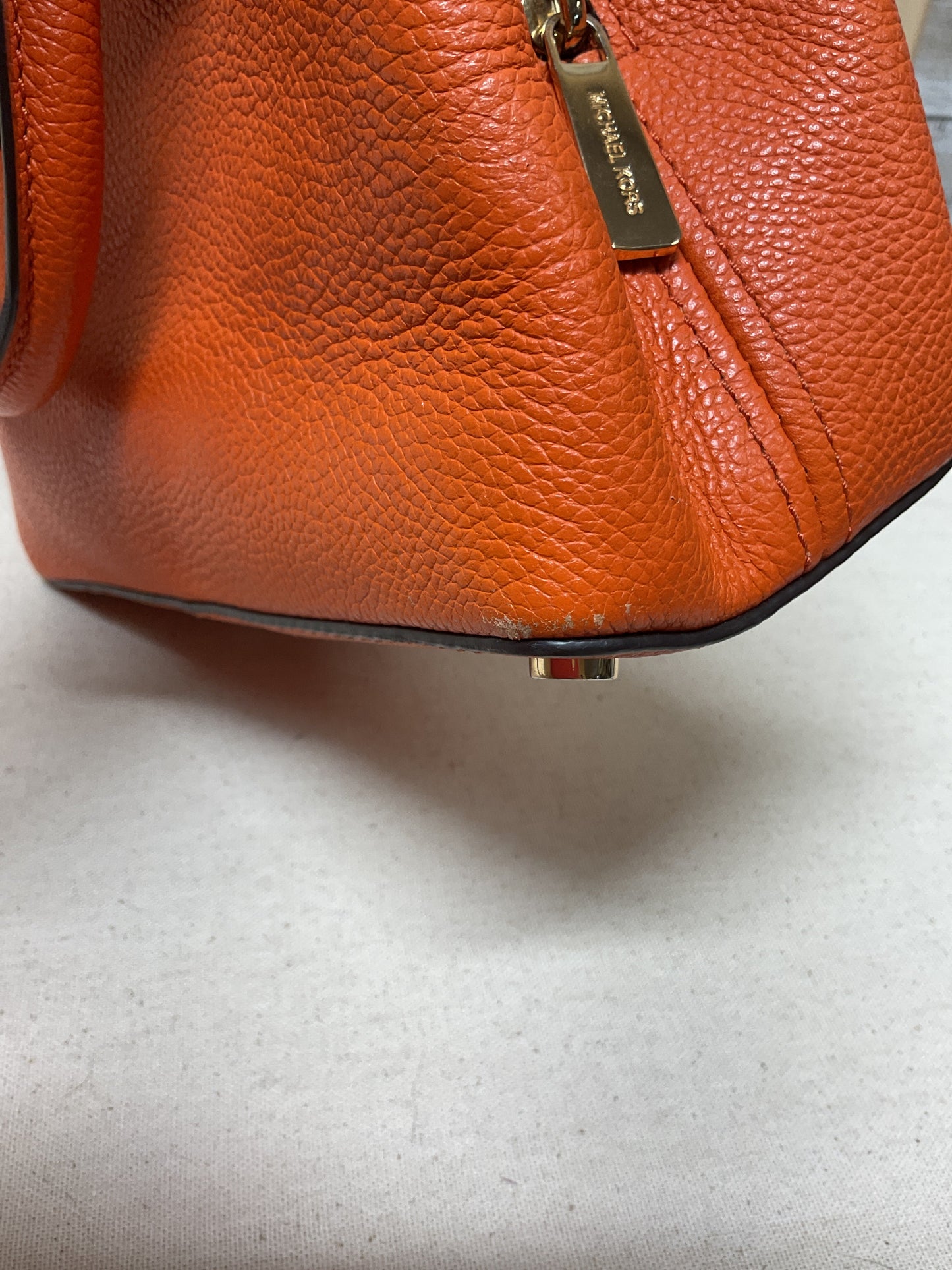 Crossbody Leather By Michael By Michael Kors In Orange, Size:Small