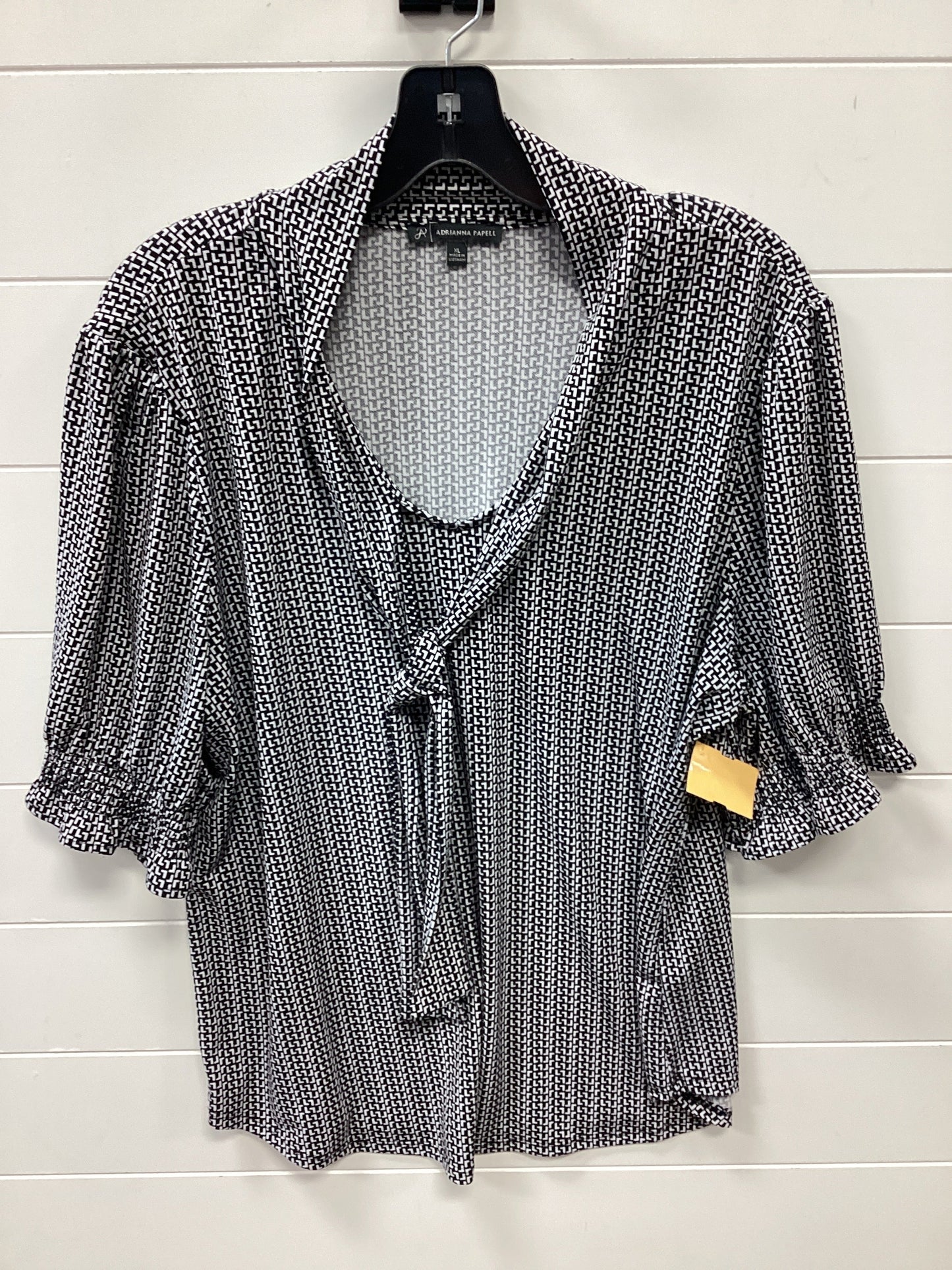 Top Ss By Adrianna Papell In Black, Size:Xl