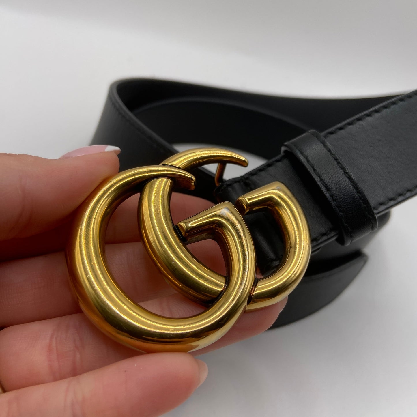 Belt Luxury Designer By Gucci, Size: